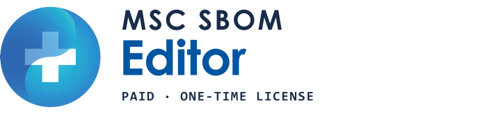 MSC SBOM Editor — PAID, One-Time License